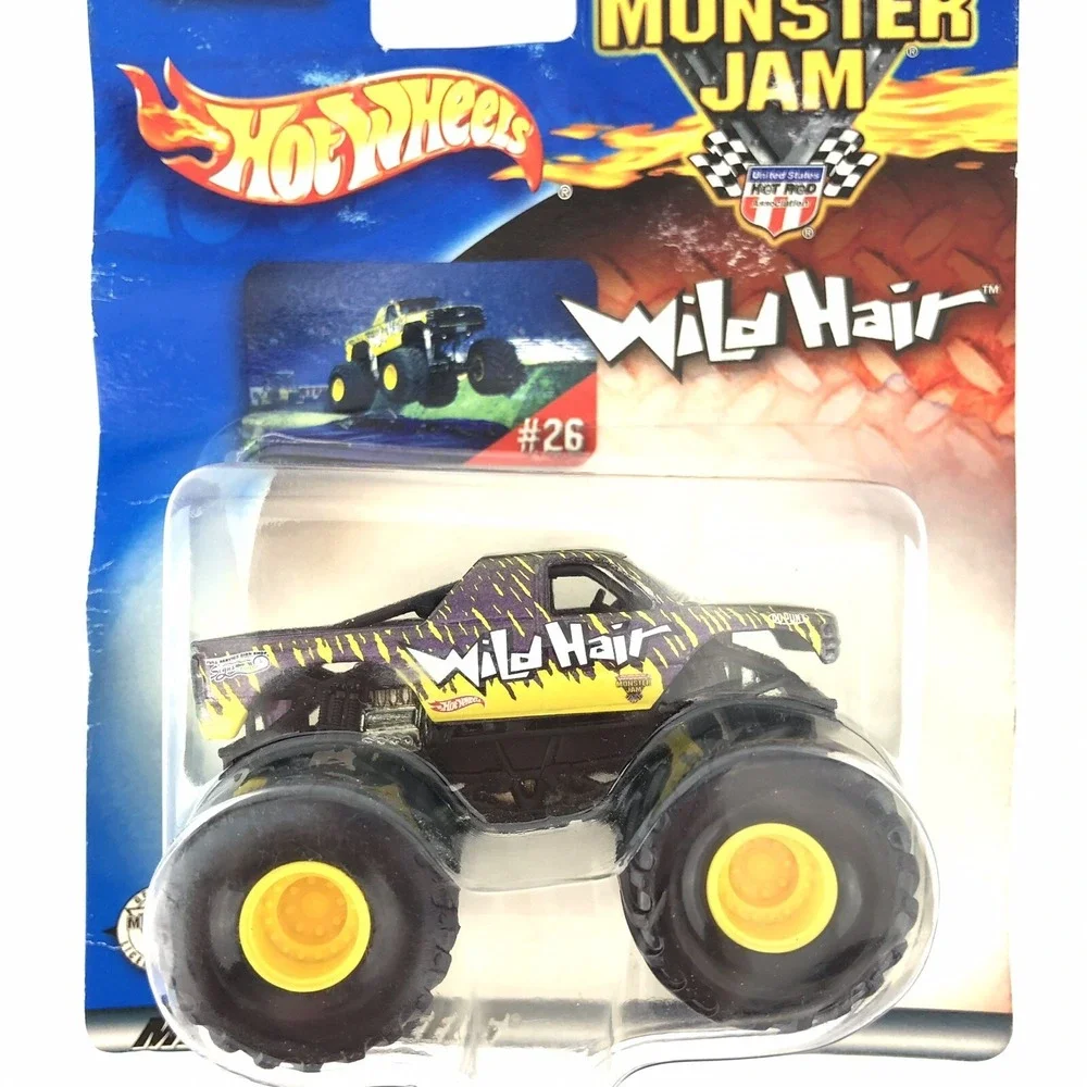 Hot Wheels Monster Jam Monster‎ Truck WILD HAIR #26 Die Cast Metal Purple 1/64